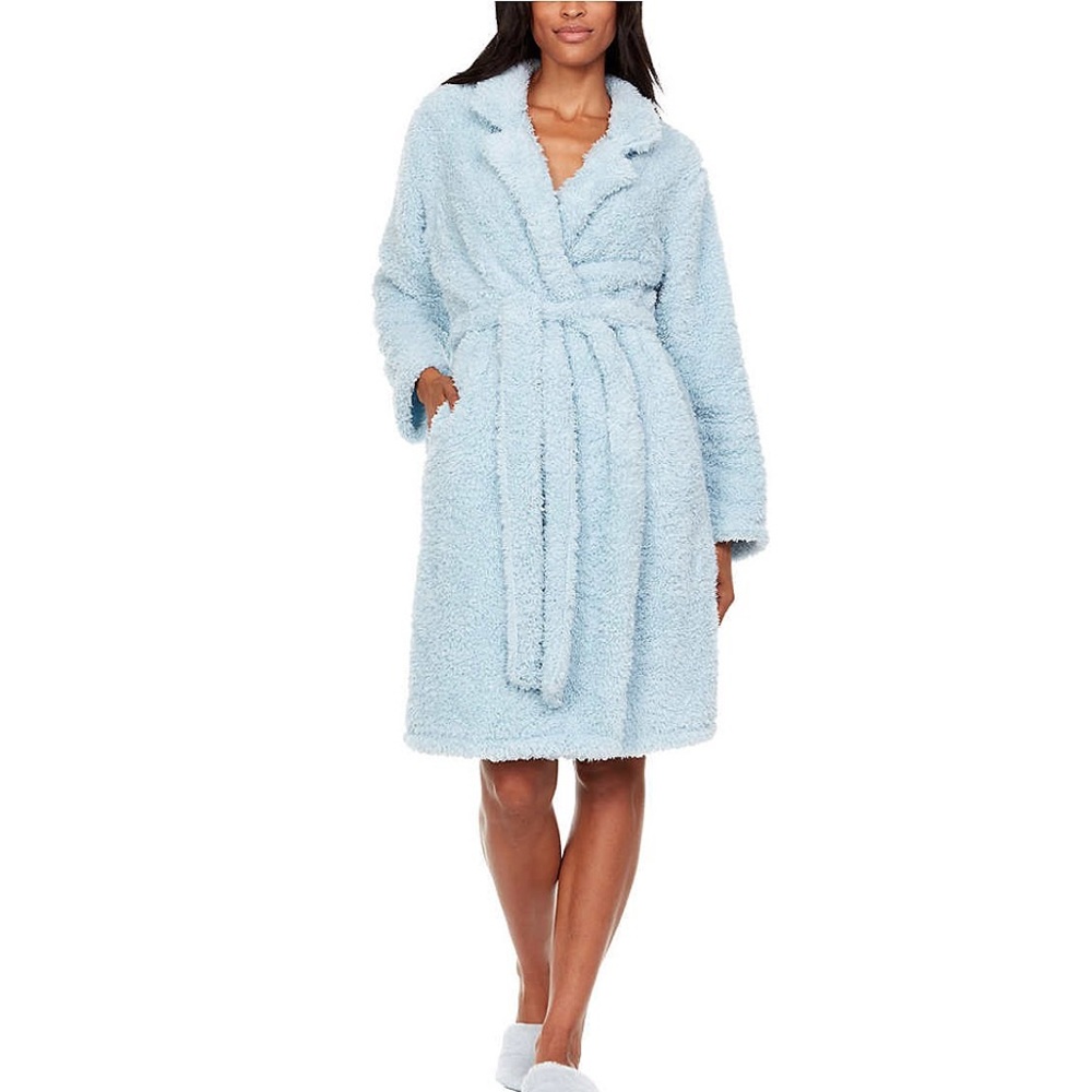 NWT Flora Nikrooz Cozy Notch Collar Robe